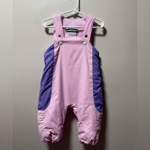 Columbia Pink and Purple Snow Bib 12M